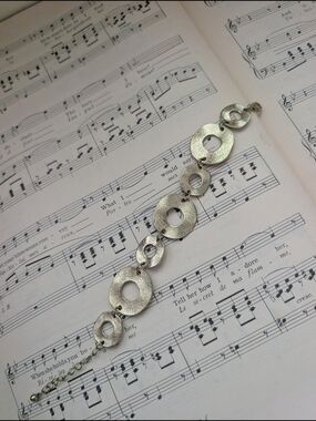 Goldtone Circle Link Bracelet - Women Jewelry
